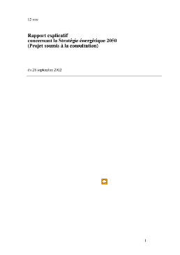 Rapport explicatif (septembre 2012)
